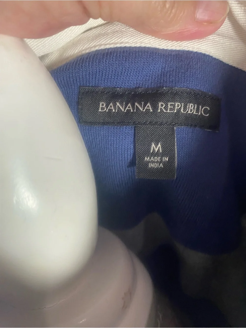 Banana Republic Striped Rugby Polo in Blue, Gray & Orange